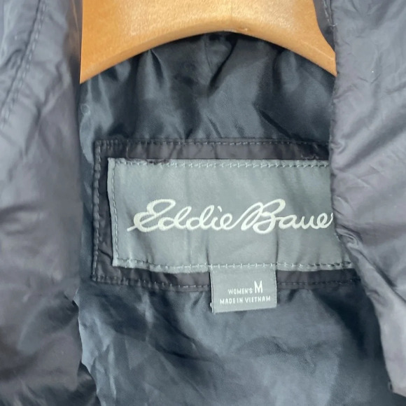 Eddie Bauer Jacket Womens Medium Two Tone Grayish Black Quilted Outdoor - Picture 7 of 12